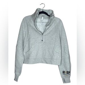 Lululemon Scuba Oversized Funnel Neck Half Zip Hoodie XS/S Gray 2024 Champ